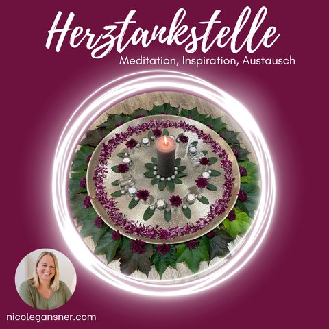 Herztankstelle Dezember 2026 – Meditation, Inspiration, Austausch: Mitte mit Dahlien